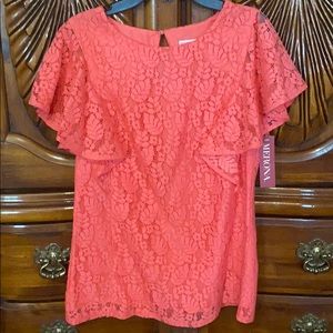 NWT Merona short sleeve lace blouse